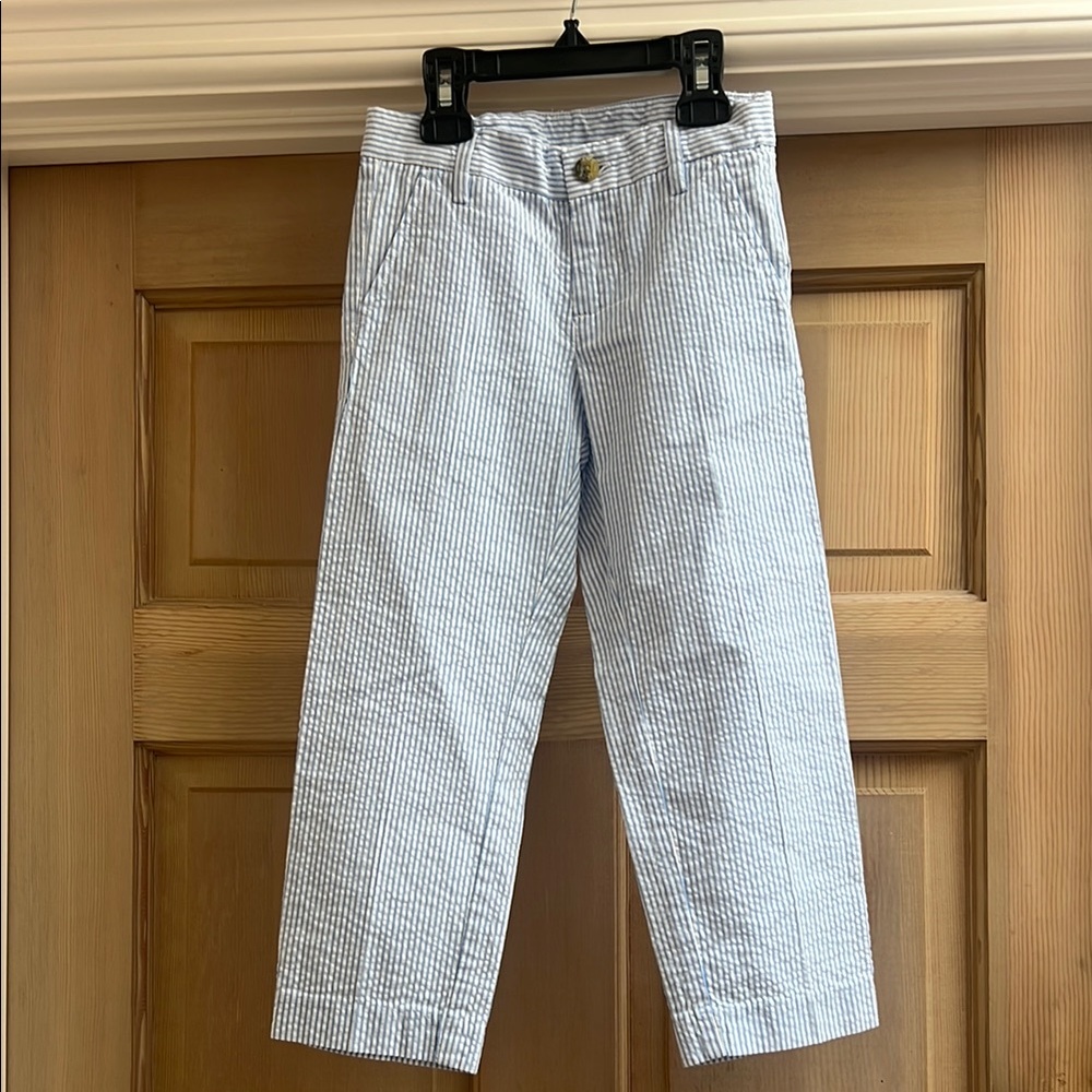 Janie and Jack Blue and White stripe Formal Bottoms Straight Leg size 4t NWT